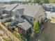 Aerial view of the home with backyard, screen porch and patio at 1524 Catch Fly Ln, Durham, NC 27713