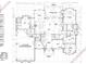 First floor blueprint of a new home build, showcasing kitchen, living, and garage layouts at 186 Evington Dr, Pittsboro, NC 27312