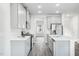 Modern kitchen features stainless steel appliances, white cabinets, and an island at 2130 Cherry Creek Rd, Haw River, NC 27258