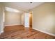 Spacious bedroom with hardwood floors and neutral walls at 237 Abercorn Cir, Chapel Hill, NC 27516