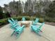 Communal fire pit surrounded by Adirondack chairs creates a perfect spot for gathering and relaxation at 237 Abercorn Cir, Chapel Hill, NC 27516
