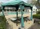 Relaxing poolside cabana with lounge chairs, offering a shaded retreat by the community pool at 237 Abercorn Cir, Chapel Hill, NC 27516