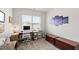Bright home office setup with large window, desk, and storage cabinets at 249 Wendover Pkwy, Pittsboro, NC 27312