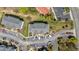 Overhead view showcasing the building's layout and surrounding parking areas at 3471 Forestdale Drive # 3C, Burlington, NC 27215