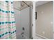 Full bathroom with a shower and bathtub combo with neutral walls and a shower curtain at 3471 Forestdale Drive # 3C, Burlington, NC 27215