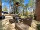 Comfortable patio seating with a heater offers an inviting outdoor relaxation space at 416 Avery St, Garner, NC 27529