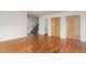 Bright bedroom with hardwood floors and ample closet space at 4229 American Dr # F, Durham, NC 27705