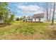 Picturesque backyard featuring a well-maintained lawn and mature trees surrounding the property at 44 Loop Rd, Archer Lodge, NC 27527