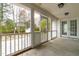 Screened-in porch offering a relaxing outdoor space with access to backyard views and natural light at 44 Loop Rd, Archer Lodge, NC 27527