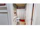 Compact bathroom featuring a shower with a white curtain, and granite countertops at 468 Loftis Loop Rd, Roxboro, NC 27574