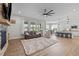 Spacious living room seamlessly connects to the kitchen and dining area, perfect for modern living at 508 Moore Hill Way, Holly Springs, NC 27540
