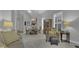 Cozy living room featuring neutral colors, plush seating, and ample natural light at 11251 Lofty Heights Pl, Raleigh, NC 27614
