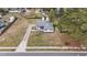 Overhead view of a charming single-story home with a well-maintained yard at 116 Lakewood Dr, Wendell, NC 27591