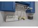 Detailed view of the laundry room's decor, including the 