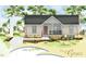 Illustration of a charming home featuring a covered porch, and inviting curb appeal at 129 Grace Pond Ave, Benson, NC 27504