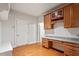 The office has hardwood floors, custom cabinetry, granite counters and generous storage at 150 Lystra Ridge Rd, Chapel Hill, NC 27517