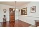 Formal dining area boasts wood flooring and a classic hutch for storage at 1808 W Cotton Gin Dr, Clayton, NC 27527