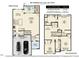 Detailed floor plan showcasing the layout of this home's first and second floors at 207 Wildfell Trl, Cary, NC 27513