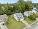 Well-maintained home features lush landscaping and mature trees, offering a serene setting at 2112 Queensway Ct, Creedmoor, NC 27522