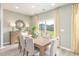 Dining room with wood table, six chairs, and a large window overlooking the backyard at 2207 Cherry Creek Rd, Haw River, NC 27258