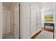 Hallway featuring closet space and a bathroom at 2714 Gordon St, Raleigh, NC 27608