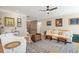 Cozy living room with hardwood floors, comfortable seating, and decorative wall art at 45 Melody Dr, Youngsville, NC 27596