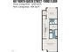 Layout of the third floor of the home, featuring bedrooms, bathrooms, and walk in closets at 607 N Queen St, Durham, NC 27701