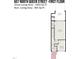 Layout of the first floor of the home, with garage, foyer, and bedroom at 607 N Queen St, Durham, NC 27701