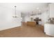 Open concept kitchen with stainless steel appliances, granite countertops, and a large center island at 9550 Stallings Road Rd, Spring Hope, NC 27882