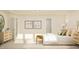 Bright bedroom with ample natural light, a comfortable bed, and stylish decor at 1011 Red Roses Ave, Durham, NC 27703