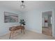 Bright home office with stylish desk, coastal artwork, and bright light at 109 Boulder Ln, Chapel Hill, NC 27514