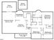 Detailed floor plan showcasing the layout of the home, including room dimensions and layout at 1107 Edgebrook Dr, Garner, NC 27529