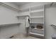 This walk-in closet offers a variety of shelving and hanging options at 120 Teasel Ct, Clayton, NC 27527