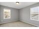 Neutral bedroom with two windows providing ample natural light at 127 S Harrison Place Ln, Fuquay Varina, NC 27526