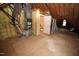 Unfinished attic space with exposed wood beams and HVAC system at 1309 Wakefield Farm Rd, Zebulon, NC 27597
