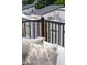 Modern rooftop patio with comfortable pillows and neighborhood view on a clear day at 1317 Garner Rd # 101, Raleigh, NC 27610
