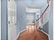 View of the foyer with tile floors and entry to the main part of the house at 2001 Lilly Brook St, Fuquay Varina, NC 27526