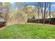 Spacious backyard area featuring a large lawn area with mature trees, offering a private outdoor experience at 2321 Mica Mine Ln, Wake Forest, NC 27587
