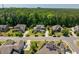 Overview of a residential neighborhood, showcasing well-maintained lawns and mature trees at 2421 Trenton Park Ln, Raleigh, NC 27607