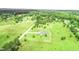 Aerial view of a single Gathering home in a rural setting, nestled amidst green pastures and dense trees at 2540 Levi Ln, Bahama, NC 27503
