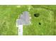 Aerial view of a house with a gray roof, surrounded by green grass and a long, light-colored driveway at 2540 Levi Ln, Bahama, NC 27503