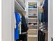 Walk-in closet with custom shelving and ample storage space at 3026 Shoeheel Rd, Kenly, NC 27542