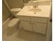 Bathroom featuring white vanity, toilet and sink with chrome fixtures at 3537 Layton Ridge Dr, Apex, NC 27539