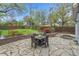 Inviting backyard with a stone patio, perfect for outdoor entertaining and relaxation at 410 N Hyde Park Ave, Durham, NC 27703