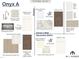 Interior finishes showcasing kitchen and bathroom quartz countertops, cabinets, tile, and carpet selections at 5017 Aged Pine Rd # 54, Apex, NC 27523