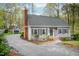 Charming home with a brick chimney, welcome decor, meticulous landscaping, and a detached garage at 5608 Ventura Dr, Durham, NC 27712