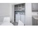 Conveniently located laundry area with shelving and storage at 5608 Ventura Dr, Durham, NC 27712