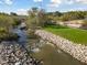 Scenic view of waterway and lush landscaping at 5980 Osprey Cove Dr, Raleigh, NC 27604