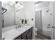 Bathroom featuring dual sinks, modern fixtures, and a bright and airy feel at 6 Preakness Dr, Durham, NC 27713
