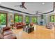 Expansive living room with abundant natural light, hardwood floors, and comfortable seating at 6016 Glenthorne Dr, Raleigh, NC 27613
